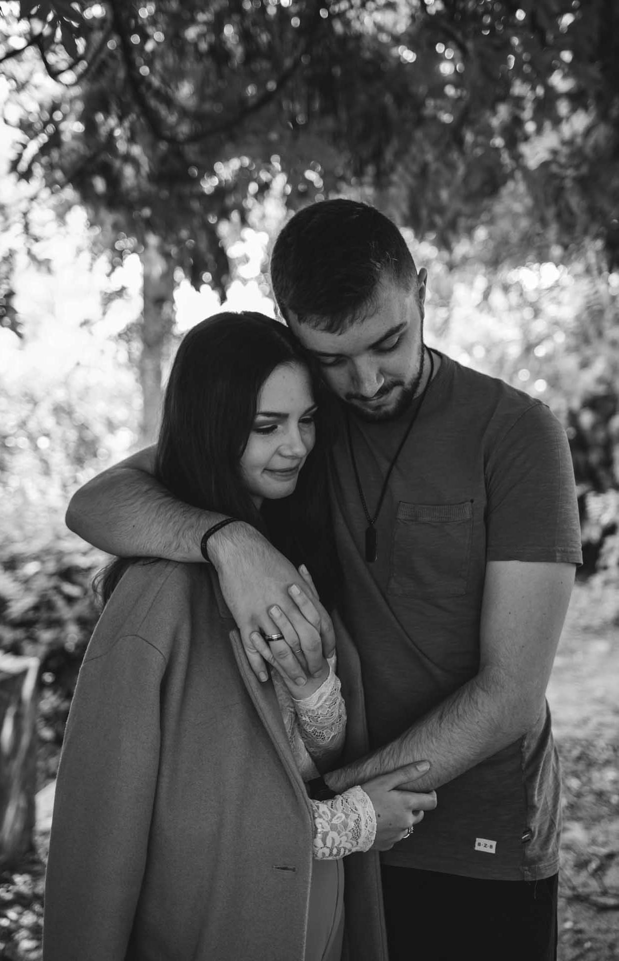 shooting couple en forêt